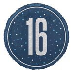 Folieballon 16 Blå/Sølv