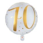 Folieballon 70 Hvid/Guld