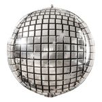 Folieballon Discokugle Sølv