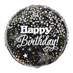 Folieballon Glitter Happy Birthday