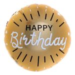 Folieballon Happy Birthday Guld