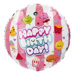 Folieballon Happy Birthday Kawaii