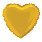 Folieballon Hjerte Guld