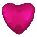 Folieballon Heart Metallic Fuschia