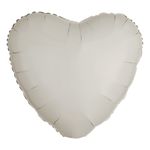 Folieballon Hjerte Metallic Hvid