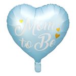 Folieballon Hjerte Mom to Be Blå