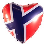Folieballon Hjerte Norske Flag