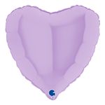 Folieballon Hjerte Pastel-Lilla Mat