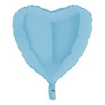 Folieballon Hjerte Pastelblå