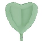 Folieballon Hjerte Pastelgrøn