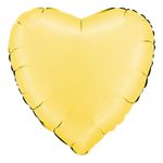 Folioilmapallo Sydän Satin Banana Yellow
