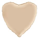 Folieballon Hjerte Satin Cream