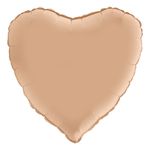 Folieballon Hjerte Satin Nude