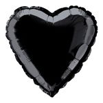 Folieballon Hjerte Sort