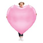 Folieballon Hjerteformet XXL Lyserød