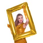 Folieballon Selfieramme Guld