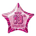 Folieballon Lyserød Stjerne 13