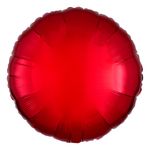 Folieballon Rund Metallic Rød