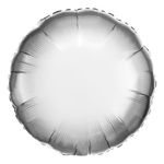 Folieballon Rund Metallic Sølv