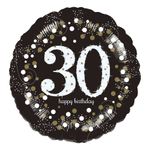 Folieballon Rund Sparkling Birthday 30