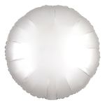 Folieballon Rund Satin Hvid