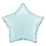 Folieballon Stjerne Satin Pastel Blå