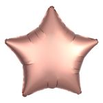 Folieballon Stjerne Silke Roséguld