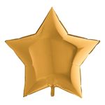 Folieballon Stjerne Stor Guld