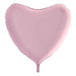 Folieballong Stort Hjerte Rosa