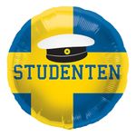 Folieballon Studenten Blå/Gul