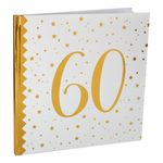 Gæstebog 60 Hvid/Guld