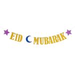 Guirlande Eid Mubarak Guld Glitter