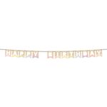 Guirlande Happy Birthday Dreamy Pastel i Træ