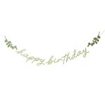 Guirlande Happy Birthday Grønne Blade Botanic