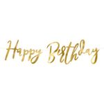 Guirlande Happy Birthday Guld Metallic
