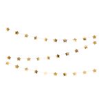 Guirlande Stjerner Guld Metallic
