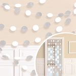 Guirlander Cirkler Hvid Glitter