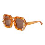 Briller Flowers med Perler Orange