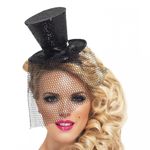Glitrende Minihat Sort