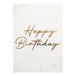Guld Gratulationskort Happy Birthday med Kuvert