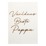 Gratulationskort Guld V.B Pappa med Kuvert