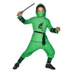 Grøn Ninja Børnekostume