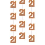 Hængende Dekorationer 21 Rosaguld