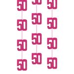 Hængende Dekorationer 50 Lyserød