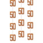 Hængende Dekorationer 50 Rosaguld