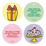 Hængeetiketter Pippi Langstrømpe