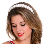 Hårbånd med Blomster Hvid