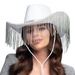Cowboyhat Showgirl Hvid