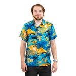 Hawaiiskjorte Herre Ocean Blue