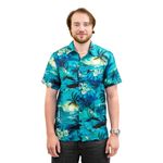 Hawaiiskjorte Herre Turkis